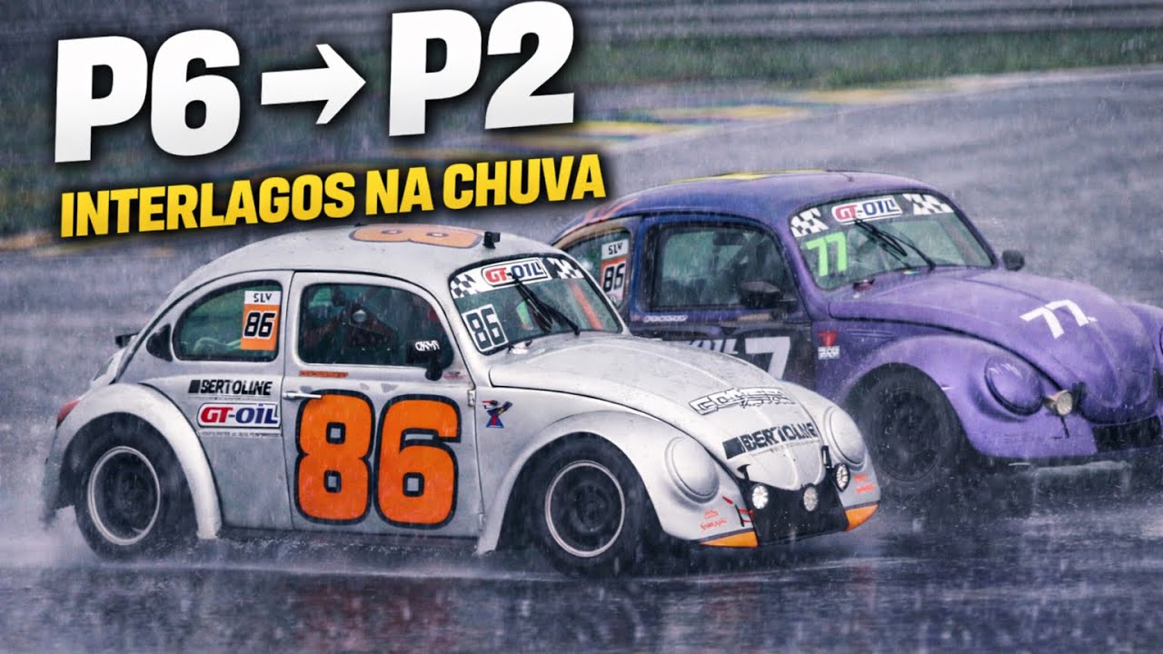 Fusca na Chuva em Interlagos | De P6 para P2