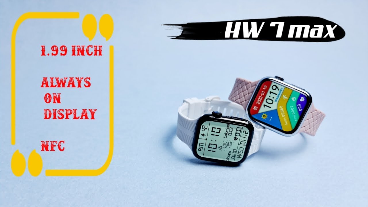مراجعة اول ساعة بحجم شاشة 1.99 انش hw 7 max smart watch