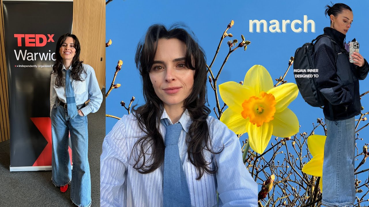 my first TED talk! 🌼 sewing my first garment, trying new things | March highlights | ad