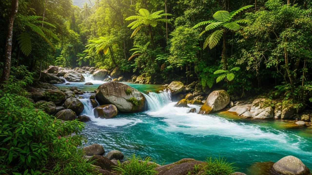 Relaxing River Water Flow for Insomnia Relief | Calm Nature Ambience to Help You Sleep Instantly