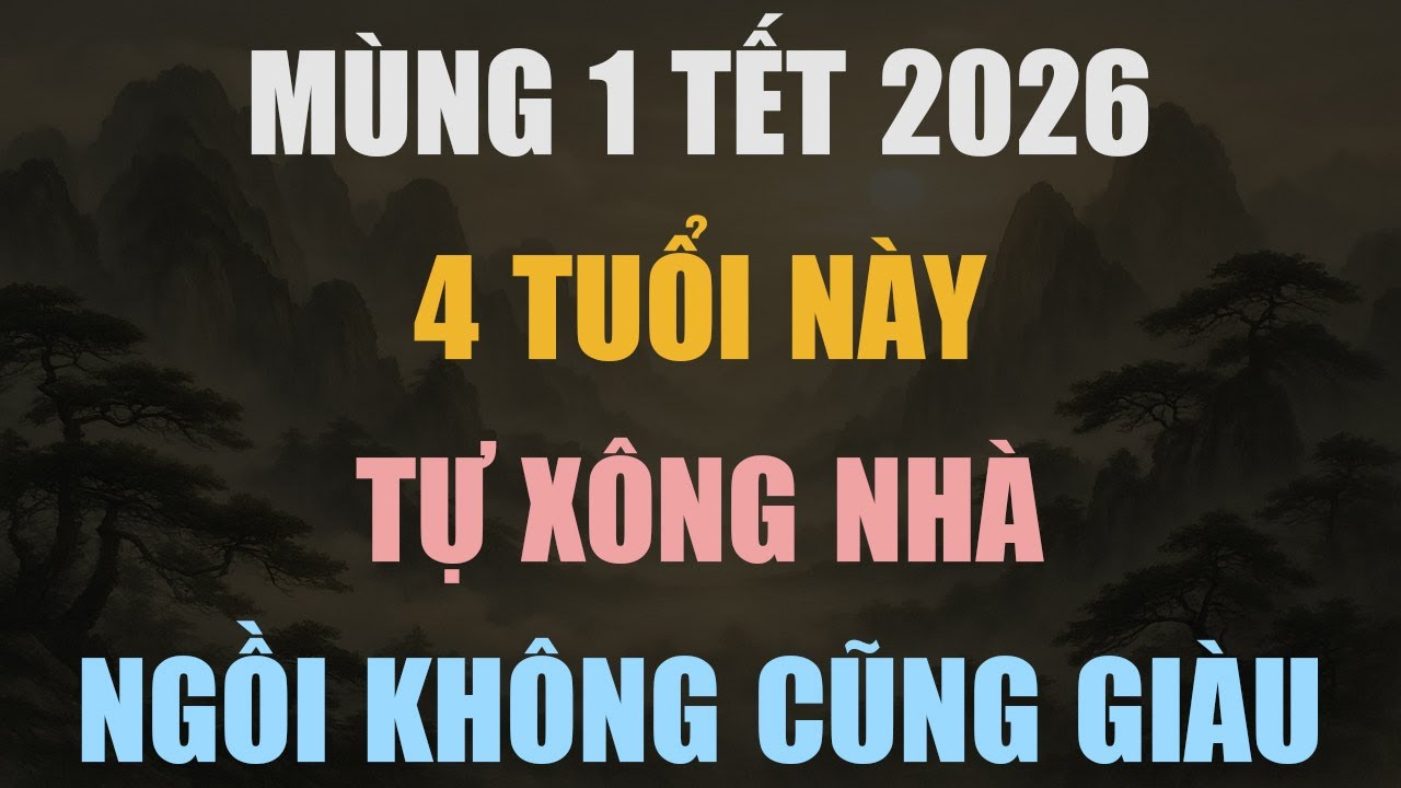 MÙNG 1 TẾT 2026: 4 CON GIÁP ĐÚNG TUỔI TỰ XÔNG NHÀ, TIỀN BẠC KÉO VỀ ẦM ẦM – NGỒI KHÔNG CŨNG GIÀU TO!