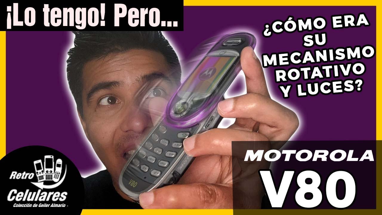 Hallé un Motorola V80 😱 pero... Como era su Mecanismo Giratorio y luces - Retro Celulares