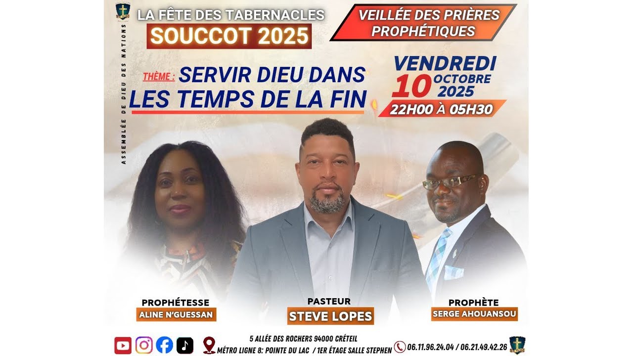 SERVIR DIEU DANS LES TEMPS DE LA FIN  | VEILLÉE DES PRIÈRES PROPHÉTIQUES | 10.10.2025