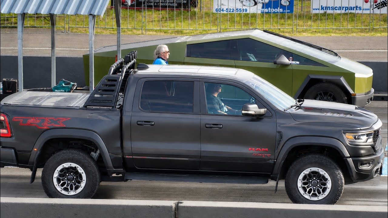 Cybertruck vs Dodge Hellcat RAM