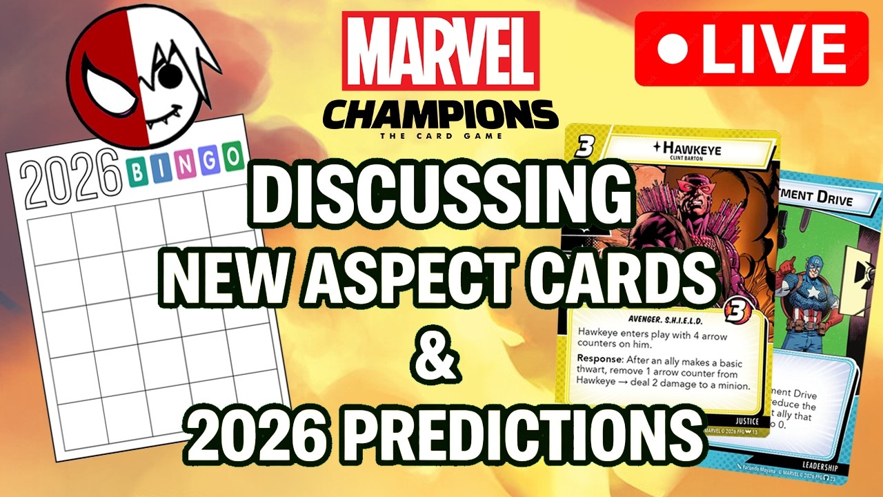Marvel Champions PREDICTION Stream for 2026 & Discussing New Aspect Cards in Wonder Man/Hercules