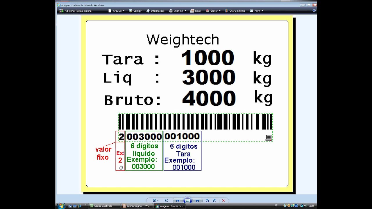 Exportando a etiqueta WT21 para impressora Zebra TLP 2844