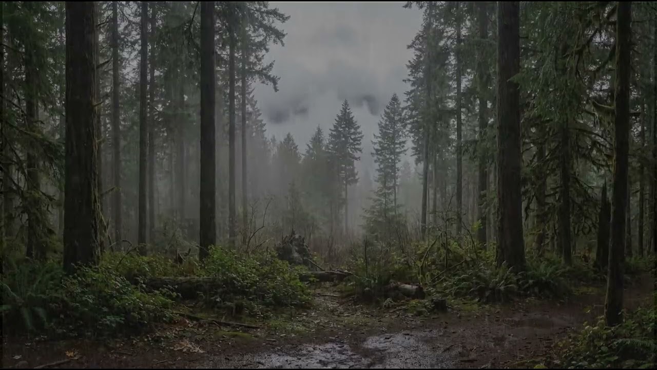 Soothing Rainfall & Distant Thunder – Peaceful Background Sounds for Study and Deep Relaxation