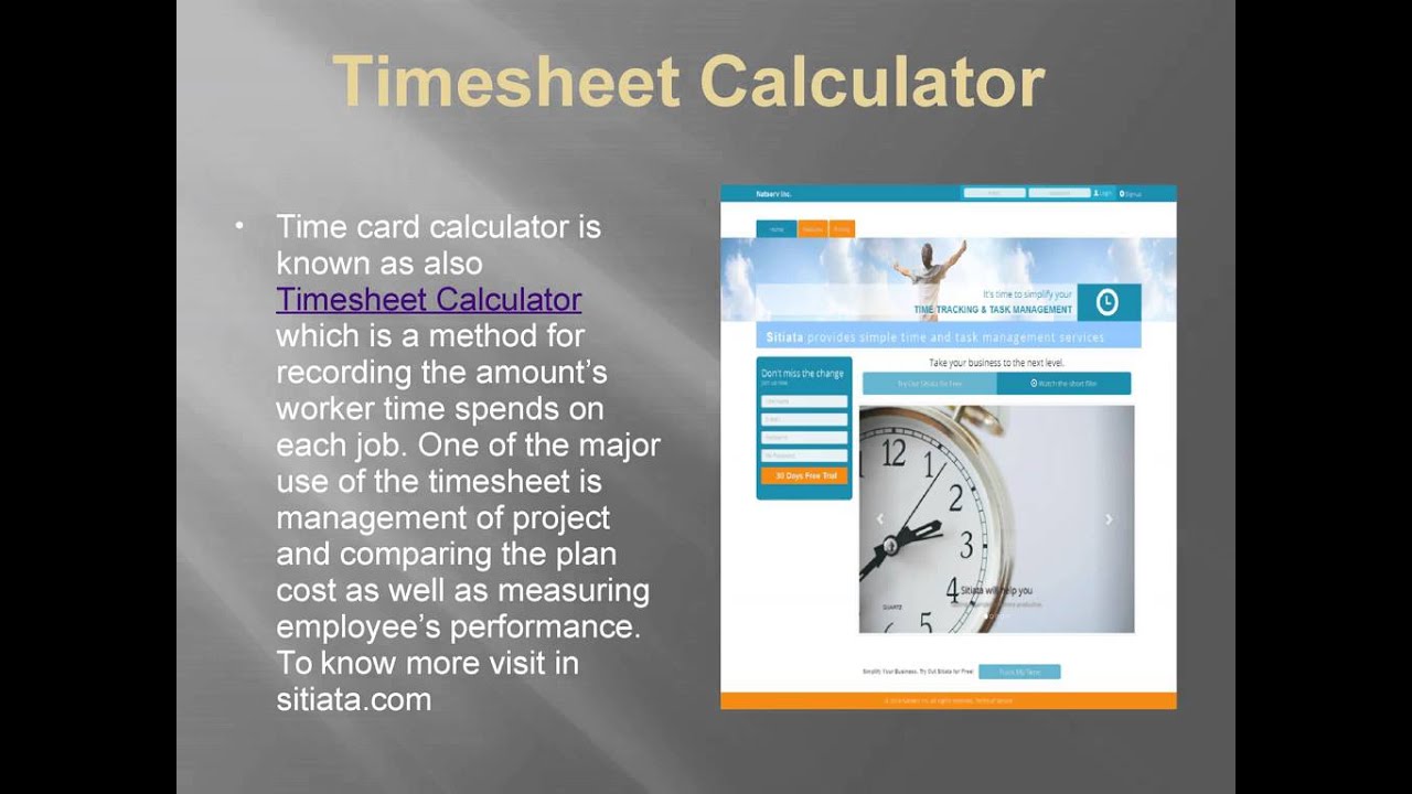 Time card calculator