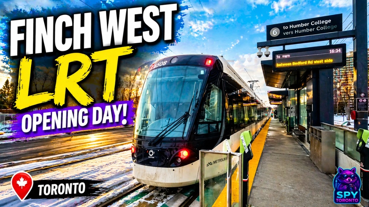 Finch West LRT Opening Day – TTC Transit Ride Experience 4K
