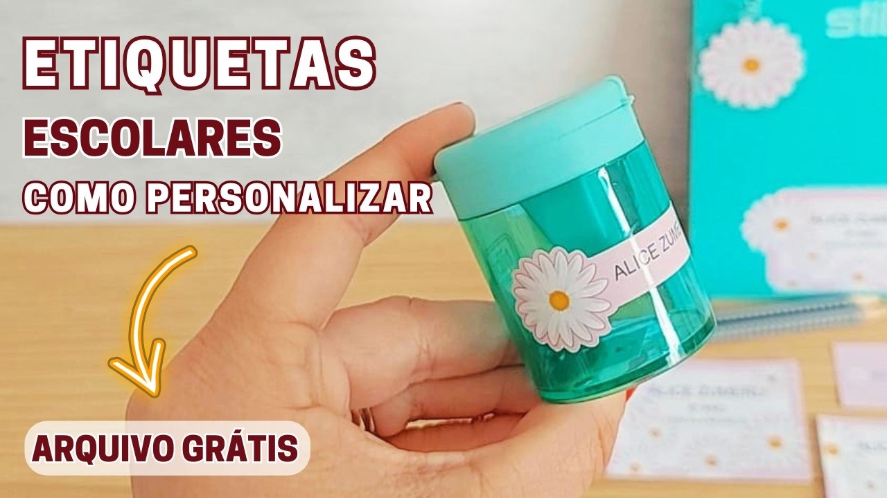 Como personalizar etiqueta escolar com o melhor papel - Arquivo Grátis