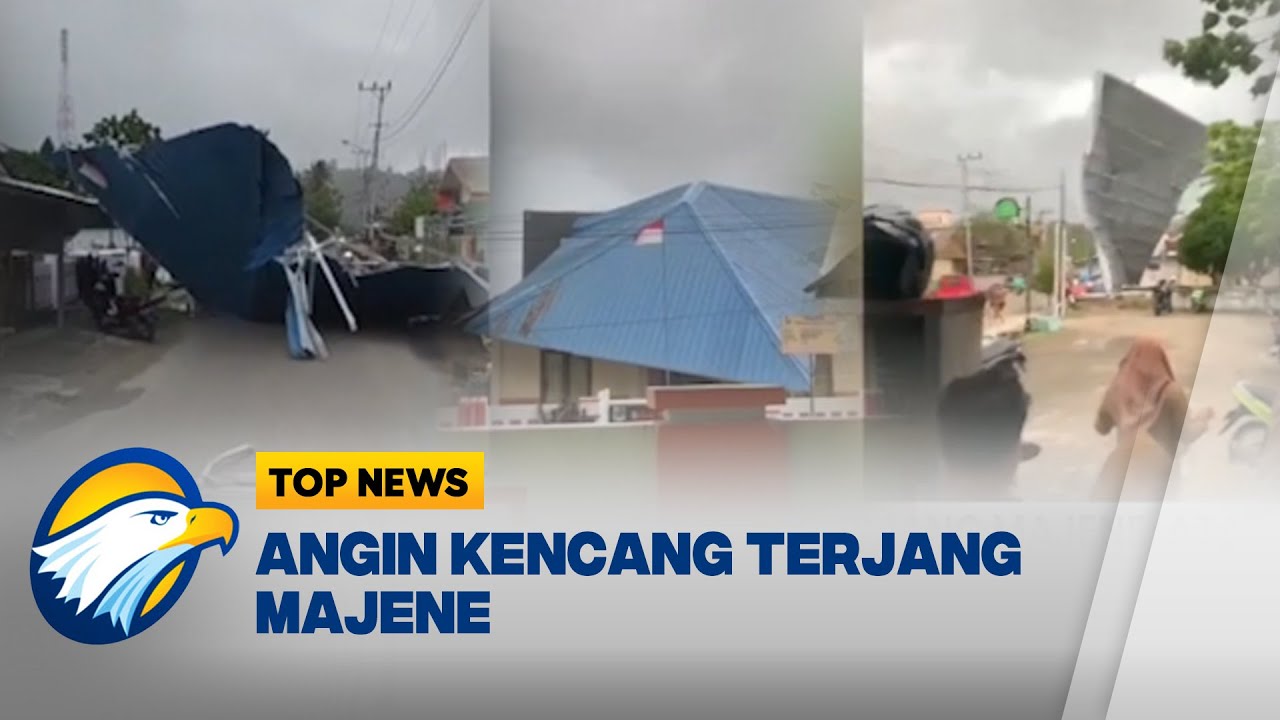 Angin Kencang Terjang Majene, Atap Kantor Terlepas - [Top News]