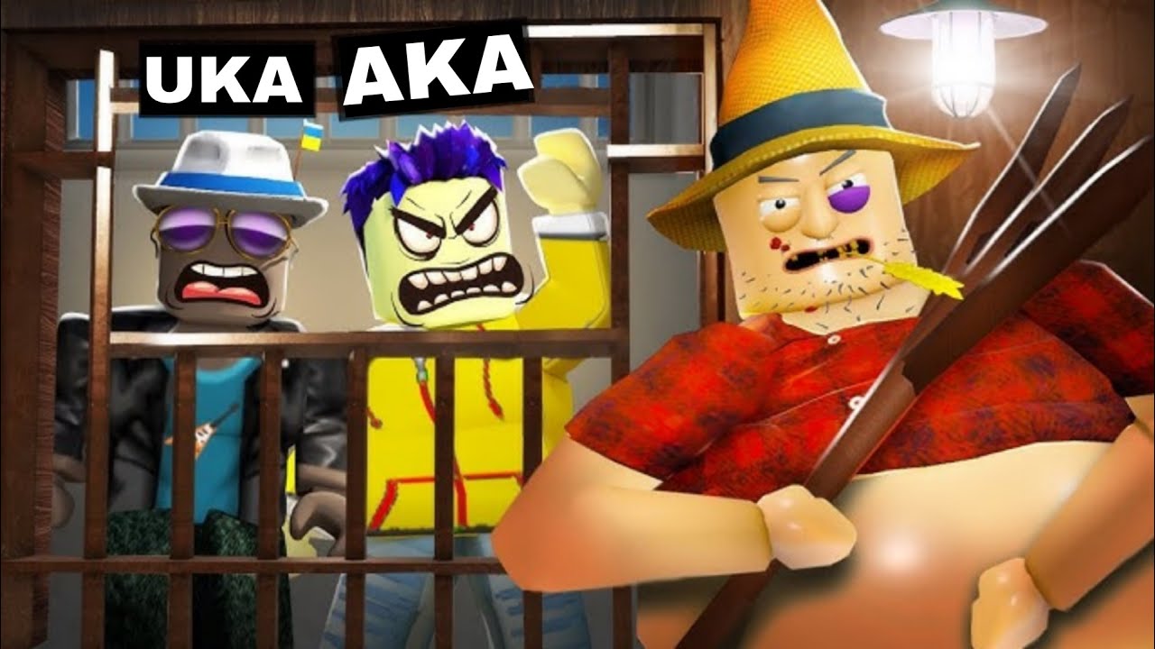 Robloxda Yovuz Fermerdan Qochamiz Akamni Jaxli Chiqdi