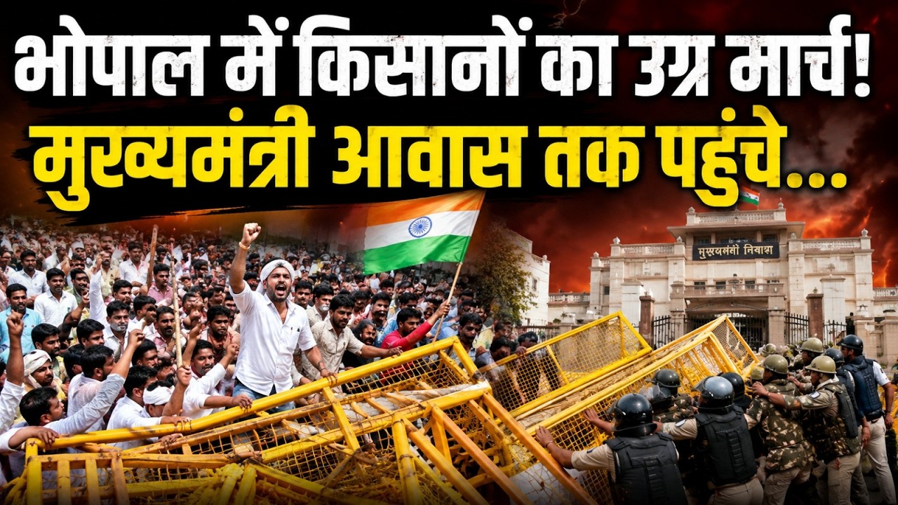 MP Farmers Protest LIVE: भोपाल में गरजे किसान! सीएम हाउस की ओर बढ़ा कारवां | Bhopal Protest News