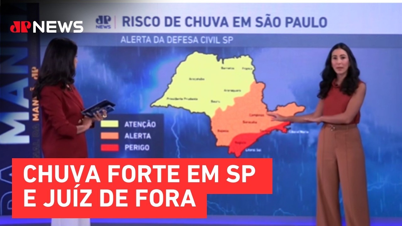 Previsão do Tempo: Alerta para temporais segue no Sudeste nesta quinta (26)