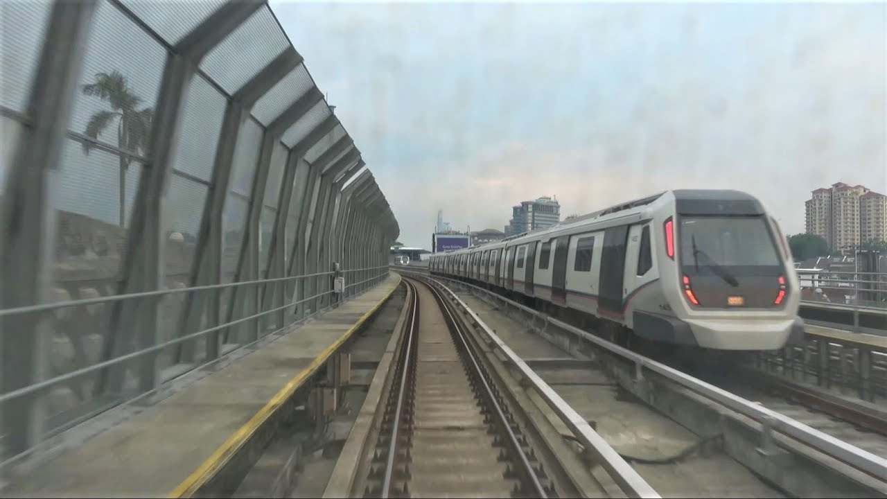 4K cab view - MRT Full Trip SG-Buloh to Kajang, Kuala Lumpur, Malaysia