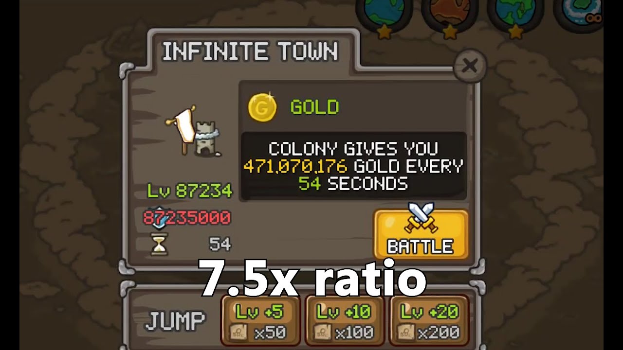 Late game VS Noob colony in Grow Castle