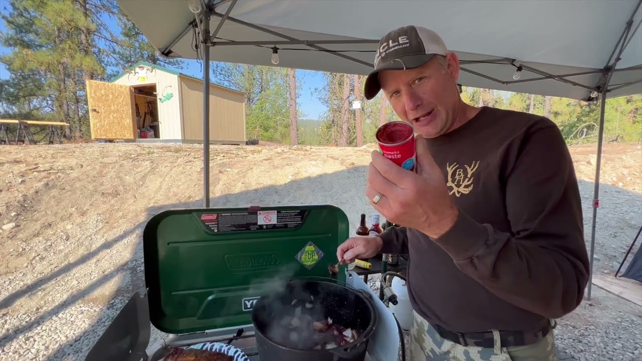 COOKING AN ELK ROAST, IN A DUTCH OVEN, OVER CHARCOAL...WHAT COULD BE BETTER?!