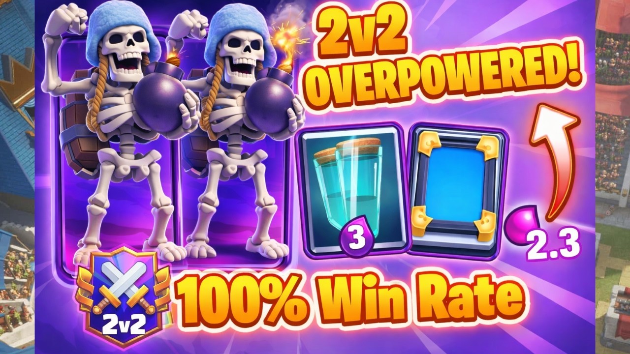 THIS GIANT SKELETON CLONE DECK IS BROKEN IN 2V2… (7-0 UNDEFEATED!) 💀