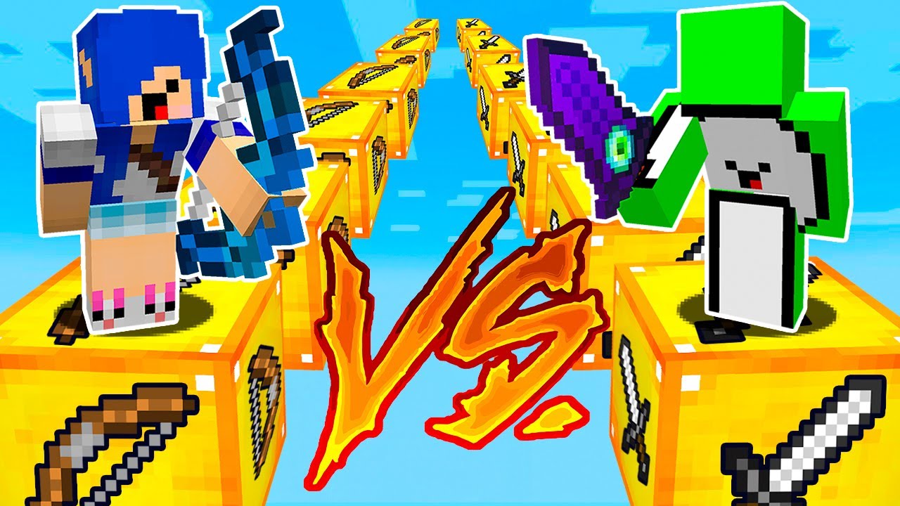 LUCKY BLOCK ESPADA VS. LUCKY BLOCK ARCO (CORRIDA LUCKY BLOCK MINECRAFT)