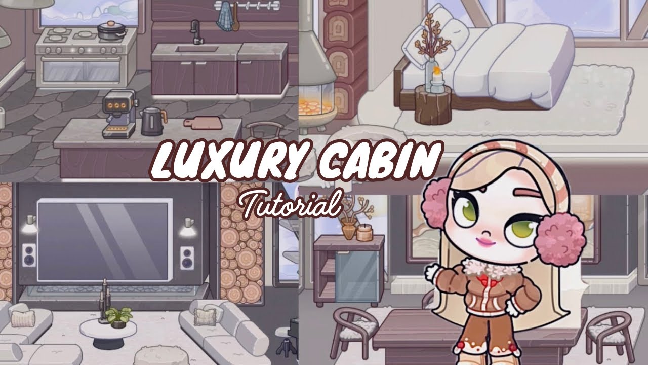 Aesthetic cozy cabin tutorial🤍|free home ideas|avatarworld