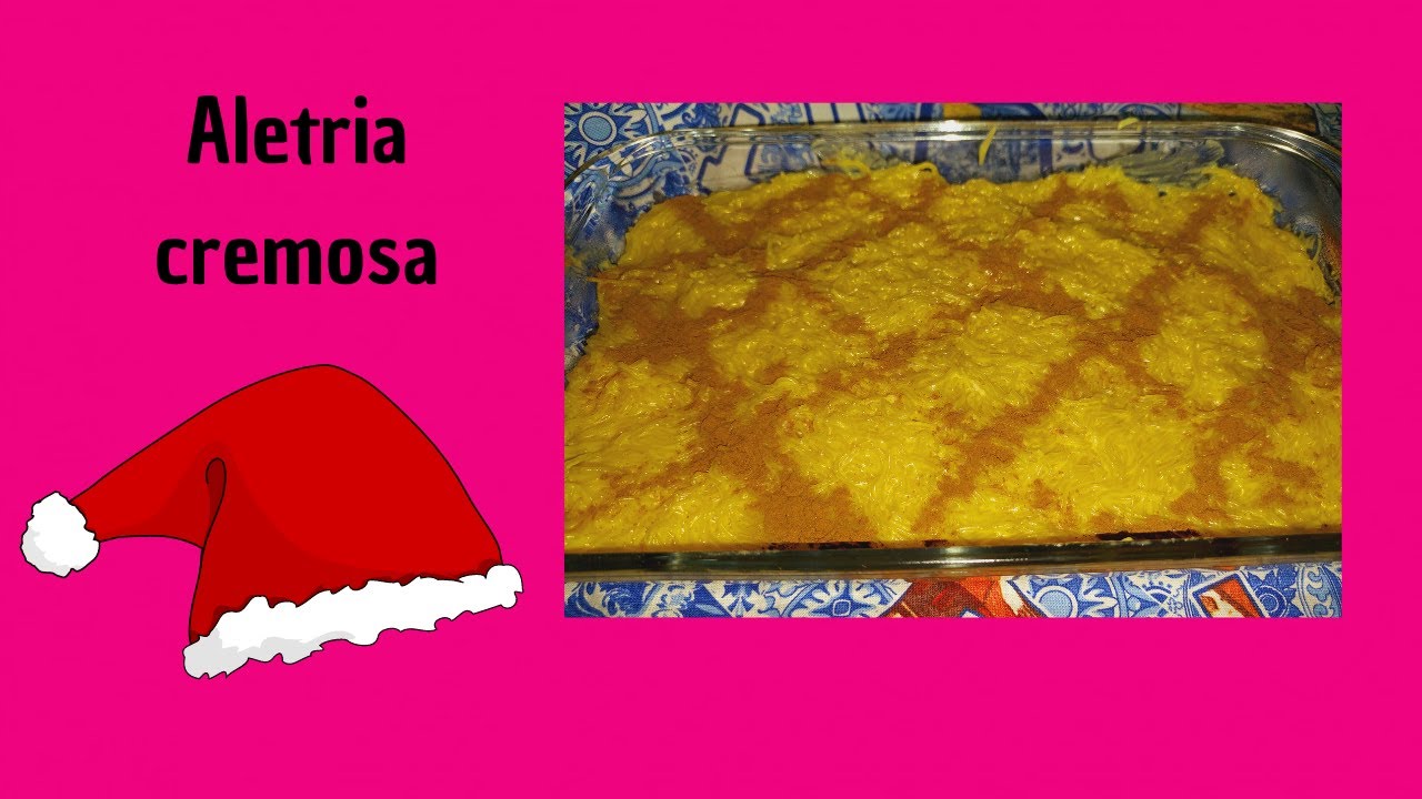 Aletria cremosa com ovo -doces de Natal