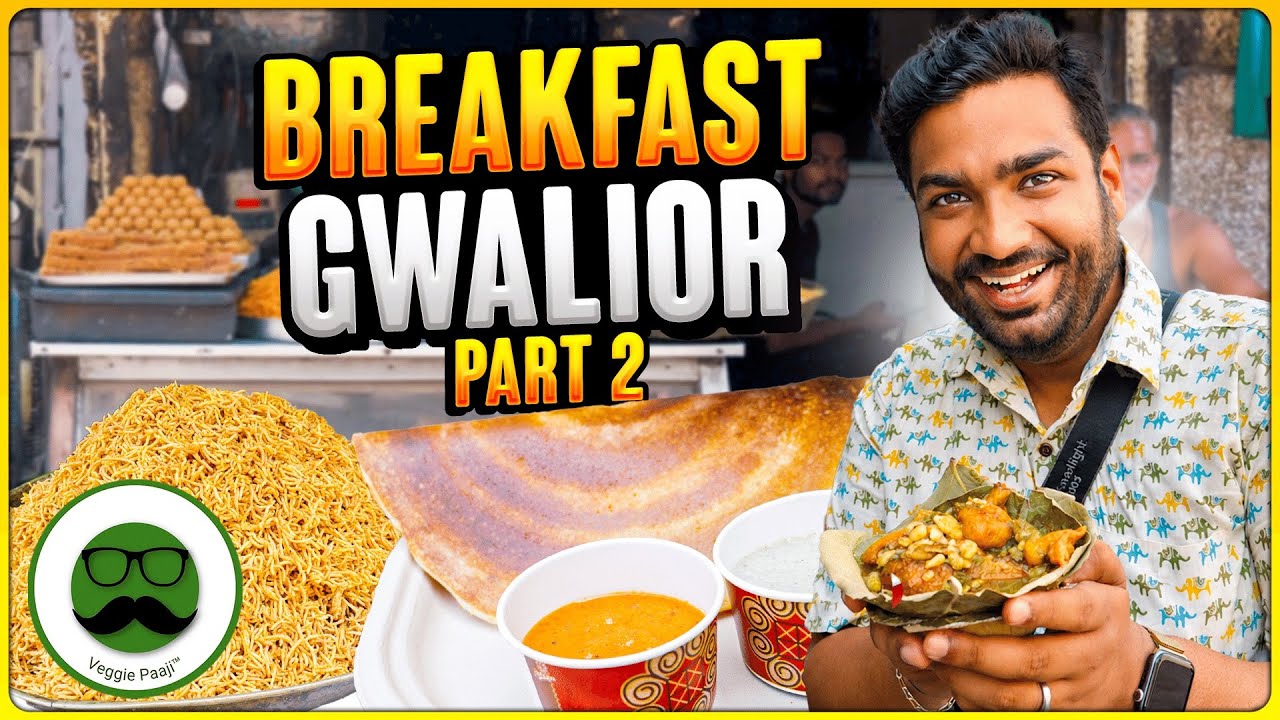 Gwalior Breakfast Part 2 & Dana Oli Street Food | Veggie Paaji