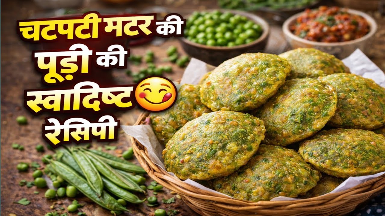 चटपटी मटर की पूड़ी की स्वादिष्ट रेसिपी😋| सर्दियों की स्पेशल मटर पूड़ी | मटर की मसालेदार पूड़ी रेसिपी
