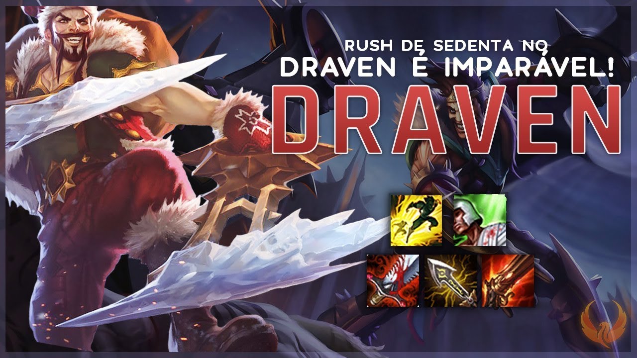 RUSH DE SEDENTA NO DRAVEN É IMPARÁVEL! - DRAVEN ADC GAMEPLAY [PT-BR]