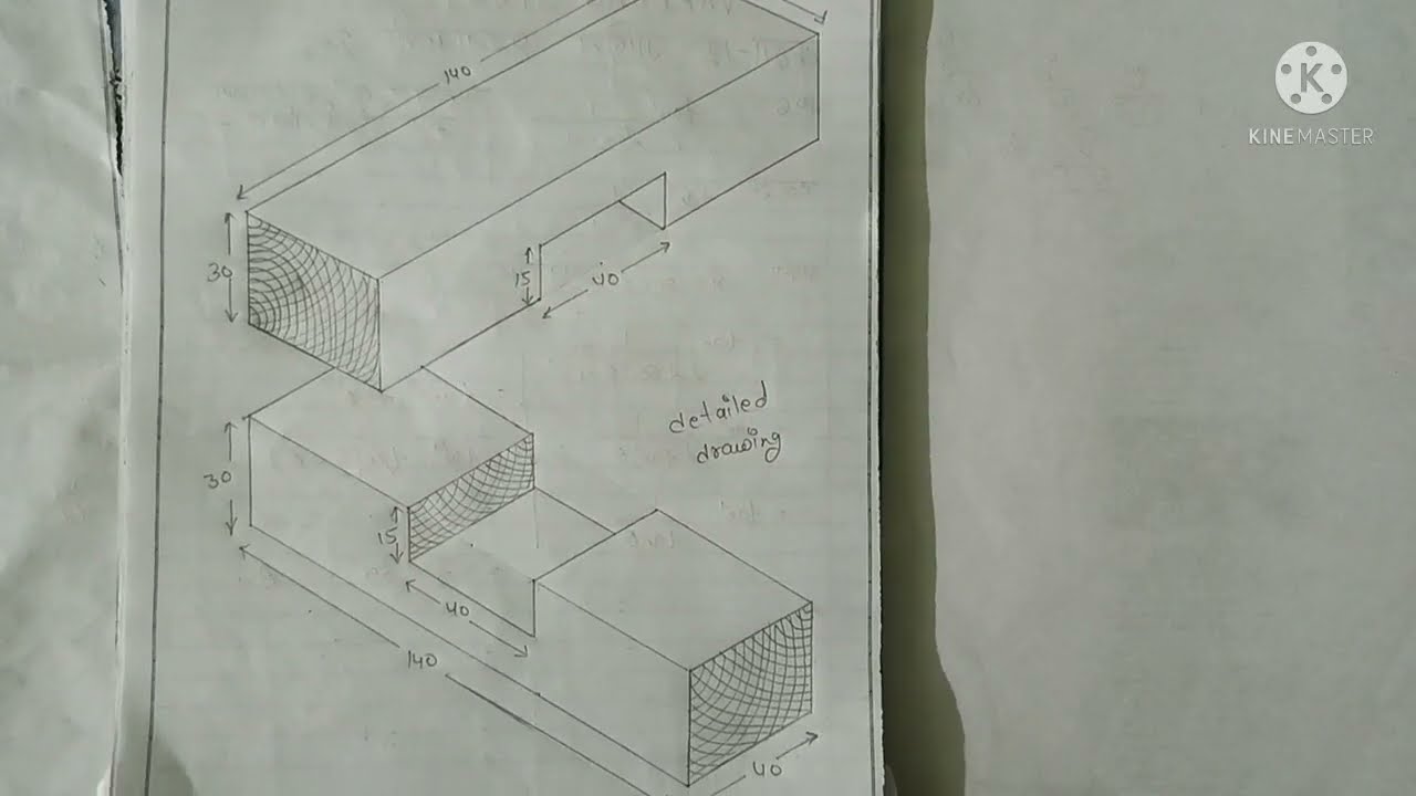 Cross halving joint || engineering drawing cross halving joint || engineering drawing 2nd semester
