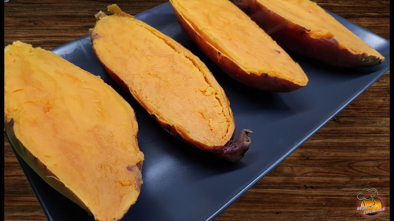 BONIATO O BATATA asada al MICROONDAS - SOLO 15 MINUTOS Y SIN HORNO