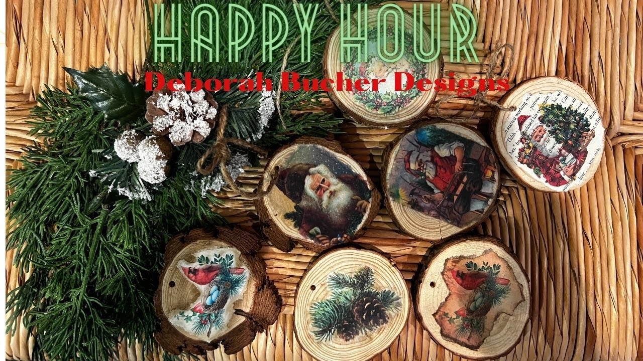 DYI Wooden Slice Ornament - Christmas Ornament