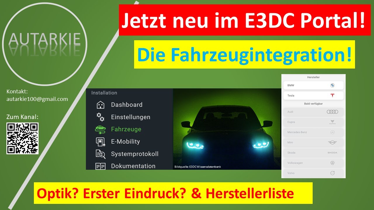 Neu bei E3DC: Fahrzeugintegration im Portal - Folge 482 