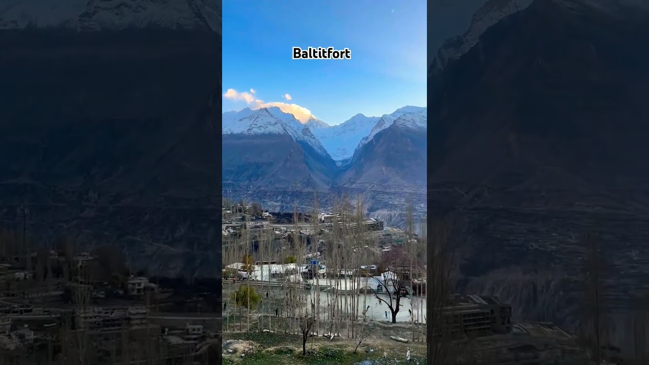 Baltit fort looks beautiful 🌸❤️#mountains#travel#nature#winter#cool#highlights#short#video.