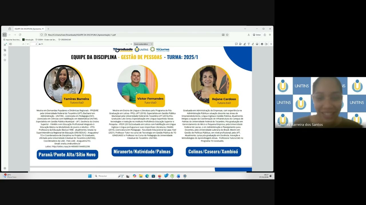 Aula de Apresentação da disciplina