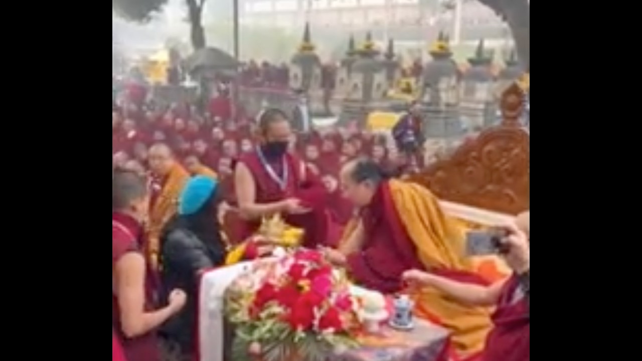 New Years Offerings to the Sakya Lineage Lamas at  Bodhgaya, India