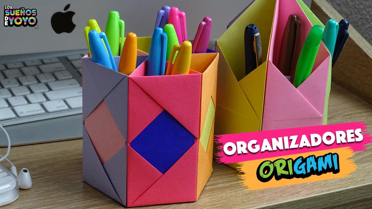 Organizadores de origami para lápices #TutorialConCausa