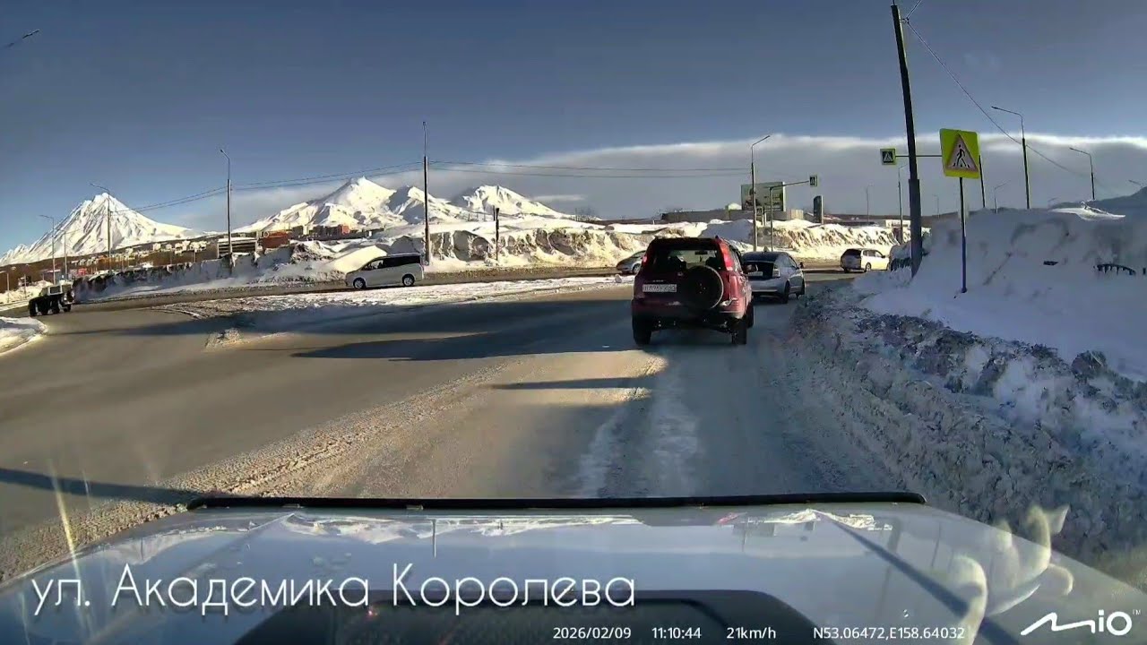 9.02.26 дороги появились, тротуары редкость