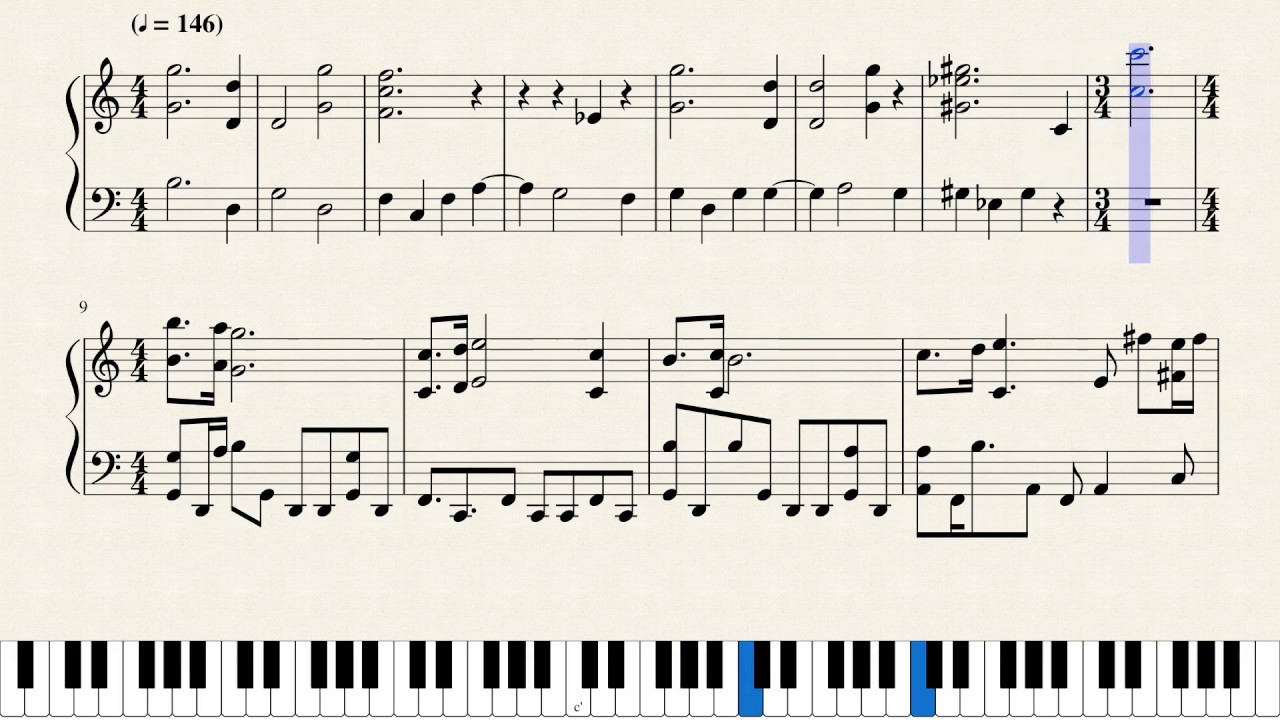 Title Screen - Pokemon Gold/Silver - Piano Tutorial/Sheet Music