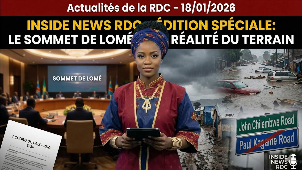 INSIDE NEWS RDC - 18/01/2026 - Sommet de Lomé, Urgence Humanitaire -Echec de la Gouvernance