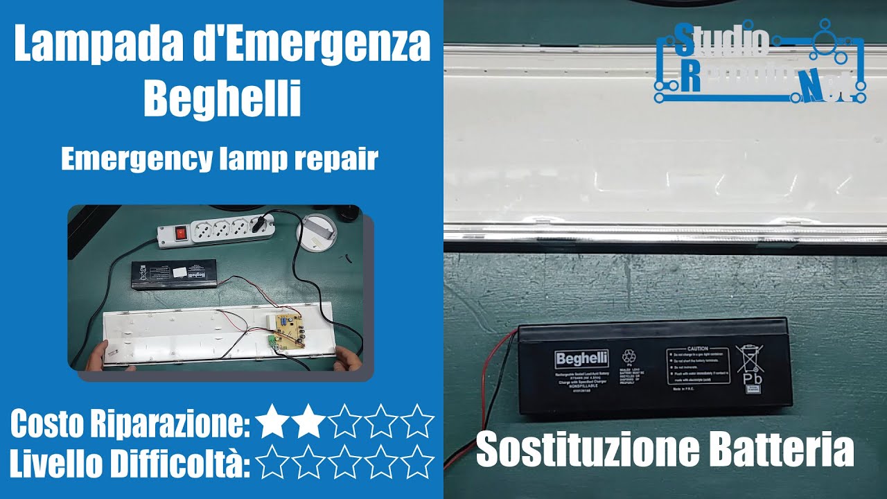 Lampada d'emergenza Beghelli - Sostituzione batteria