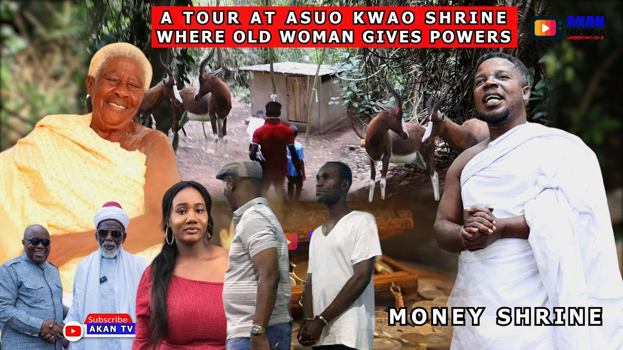FIRST TIME AKAN TV TOUR ASUO KWAO SHRINE TO EXP0SE WHERE SOME PROPHETS GET  POWERS🐱‍👤🐮 121 HUNTER W