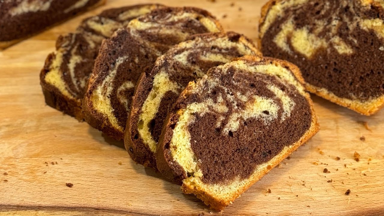 Easiest homemade classic Marble Cake