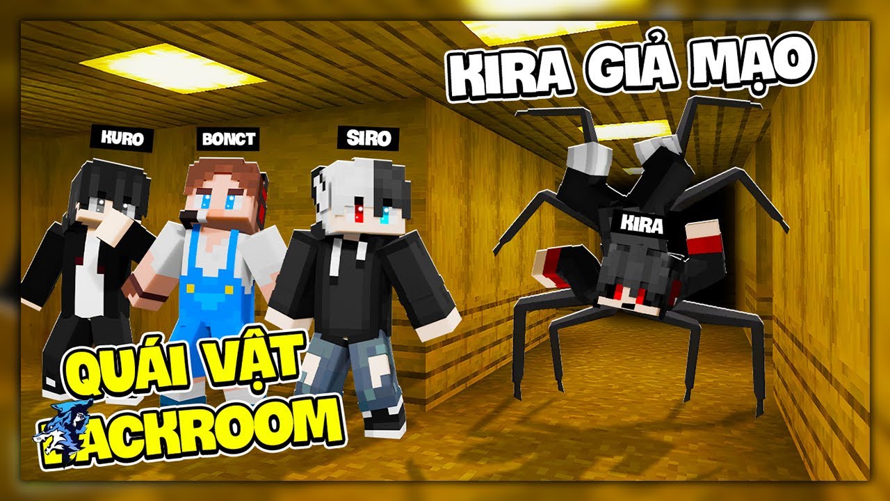Siro Và Kuro Bon CT Bị Quái Vật Backroom Giả Mạo Kira Truy Đuổi Trong Minecraft