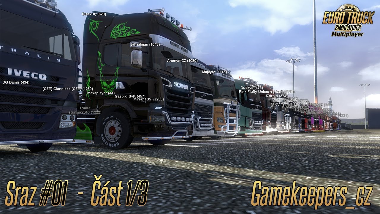 [4K/UHD*] Euro Truck Simulator 2 Multiplayer Sraz ► Let's Play Česky ► #01 ► 1/3 ► Gamekeepers_cz
