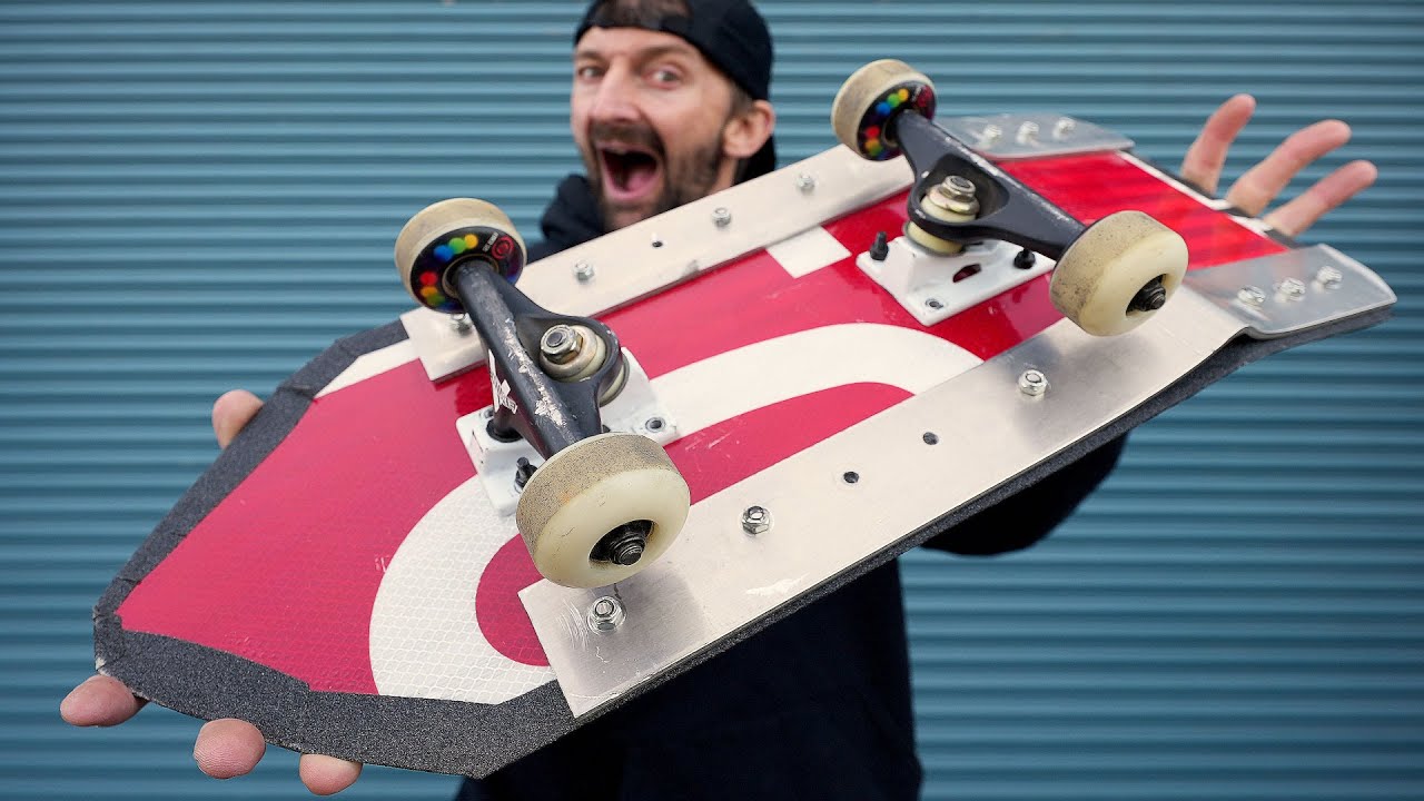 SKATEBOARD MADE FROM A STOP SIGN?!