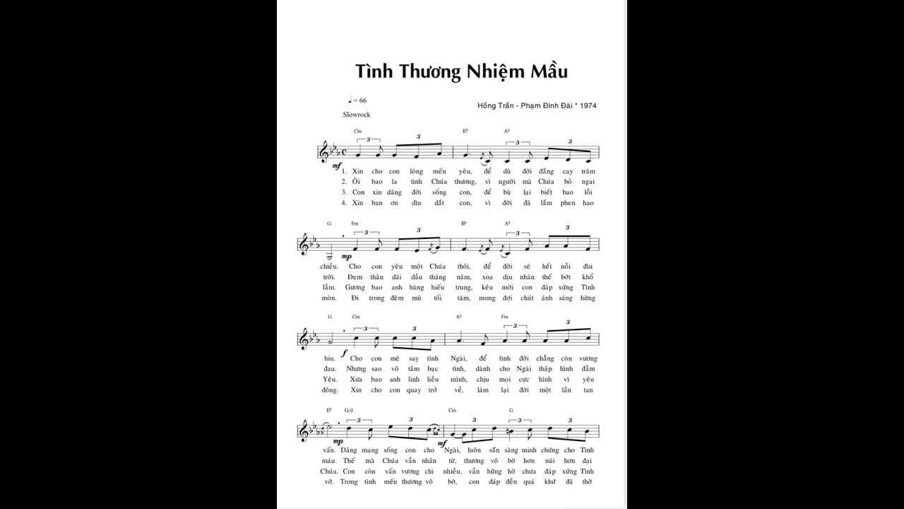 Tình Thương Nhiệm Màu - st: Hồng Trần & Phạm Đình Đài. 