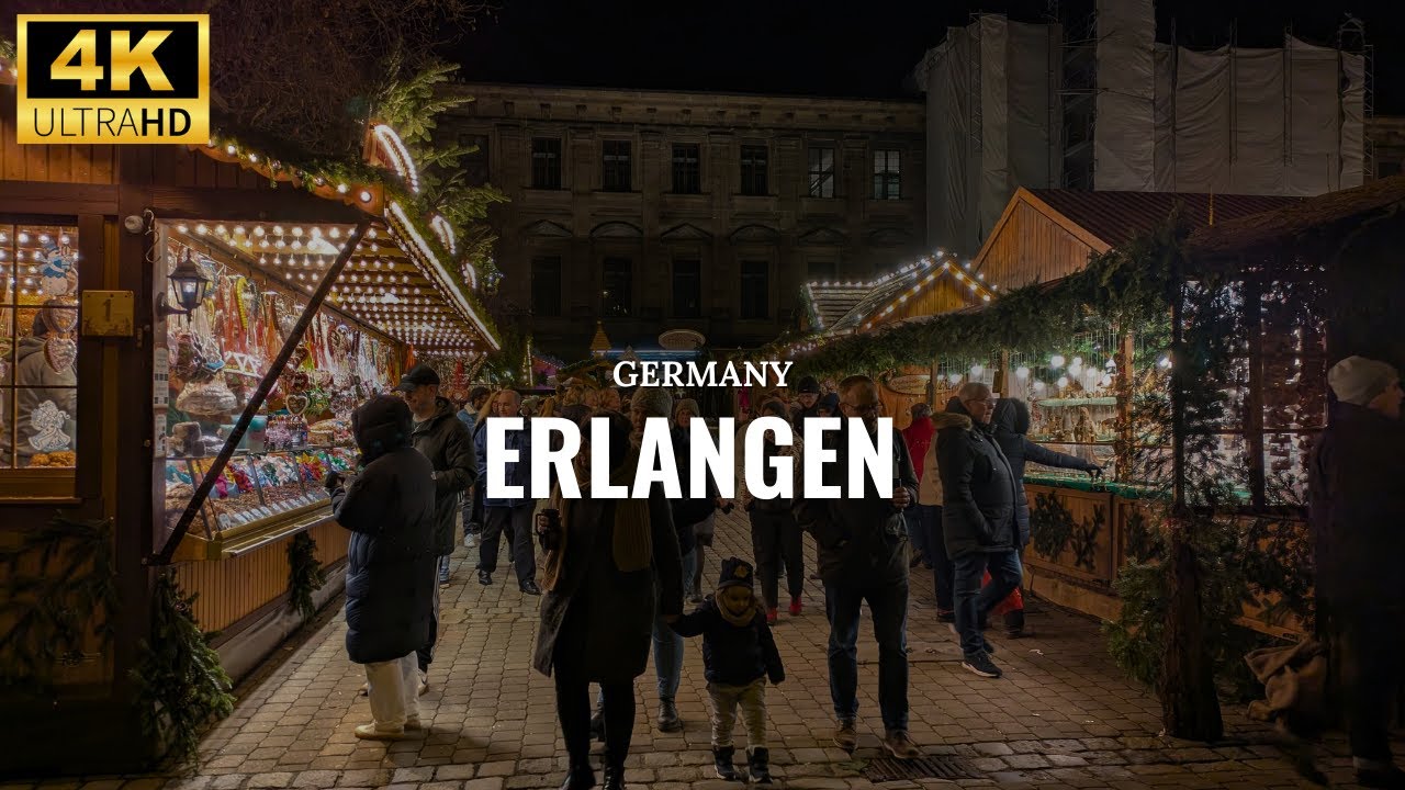Exploring Erlangen Christmas Market Walking Tour 2024 | Germany Walking Tour [4K HDR]