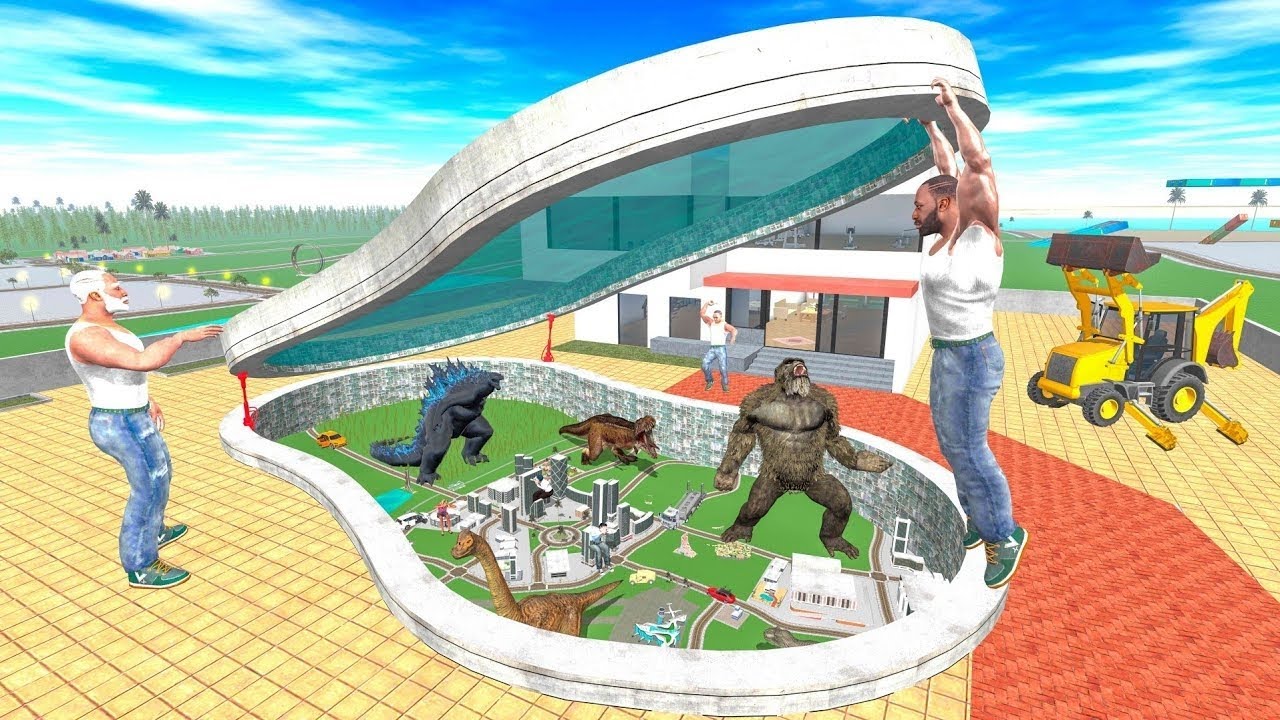 Franklin Found Secret Tiny Monster City Under His Swimming Pool – INDIAN BIKES DRIVING 3D