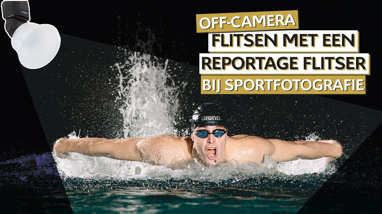 Off camera flitsen met een reportage flitser bij SPORTFOTOGRAFIE