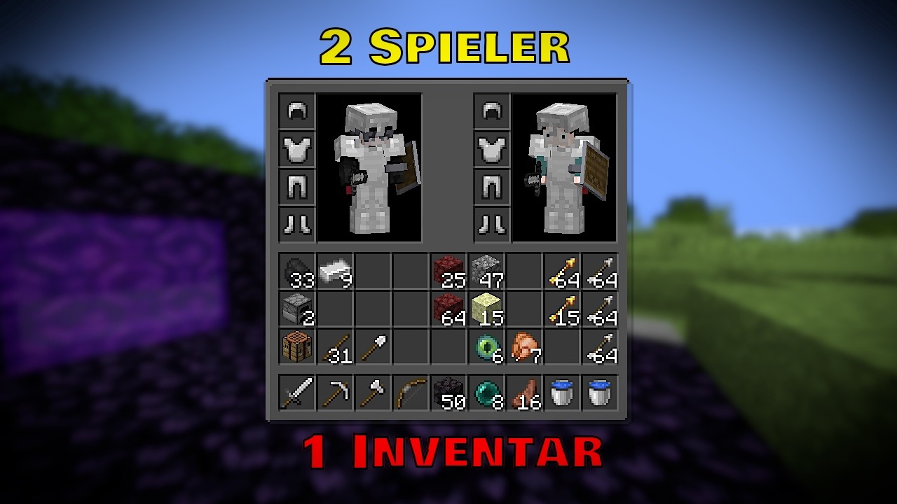 MINECRAFT ABER WIR TEILEN UNS EIN INVENTAR
